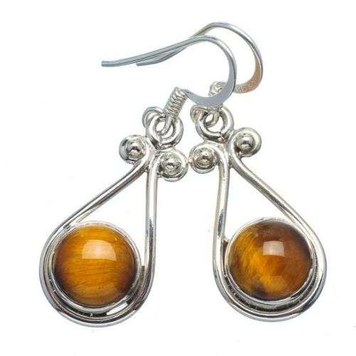 Sterling silver earrings - TIGER EYE
