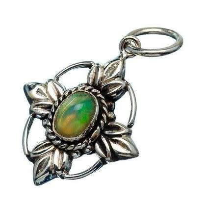Sterling silver pendant - ETHIOPIAN OPAL