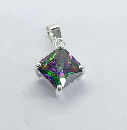 Sterling silver pendant - MYSTIC TOPAZ