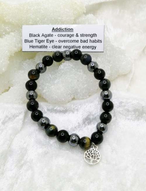 Healing Gemstone Bracelet - Addiction (8mm)