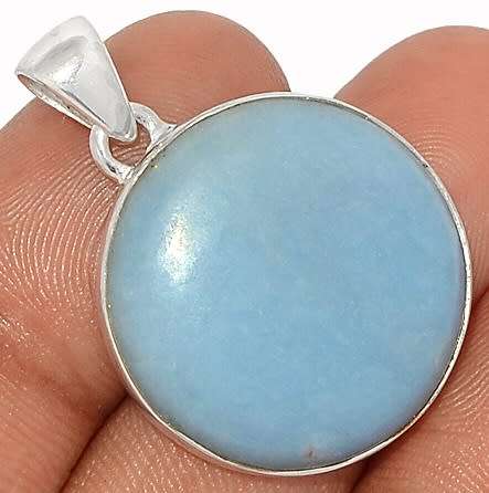 Sterling silver pendant - ANGELITE