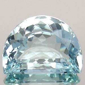 26.09 cts AQUAMARINE QUARTZ fancy half moon facet (Brazil)