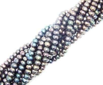FRESHWATER PEARLS 6mm - 7mm potato - OILSLICK