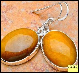 Sterling silver earrings - TIGER EYE - Dreams Collection