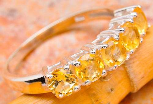 Sterling silver ring - CITRINE - Dreams Collection (size 8 / Q)
