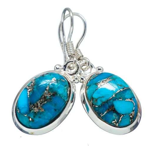 Sterling silver earrings - BLUE COPPER TURQUOISE - Dreams Collection
