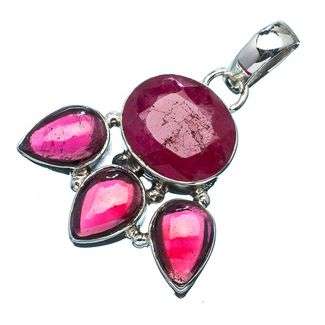 Sterling silver pendant - RUBY & GARNET - Dreams Collection
