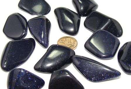 BLUE GOLDSTONE (Sitara) tumbles