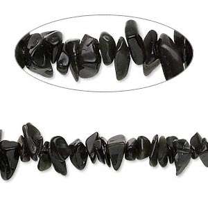 SPRING SALE ** Natural BLACK TOURMALINE (Schorl) chip strand