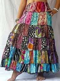 OWN YOUR OWN PIECE OF ART. EXQUSITE TIERED PATCHWORK SKIRT. CUSTOM MADE