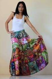 OWN YOUR OWN PIECE OF ART. EXQUSITE TIERED PATCHWORK SKIRT. CUSTOM MADE