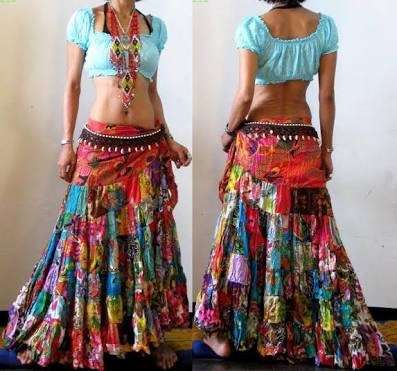 OWN YOUR OWN PIECE OF ART. EXQUSITE TIERED PATCHWORK SKIRT. CUSTOM MADE