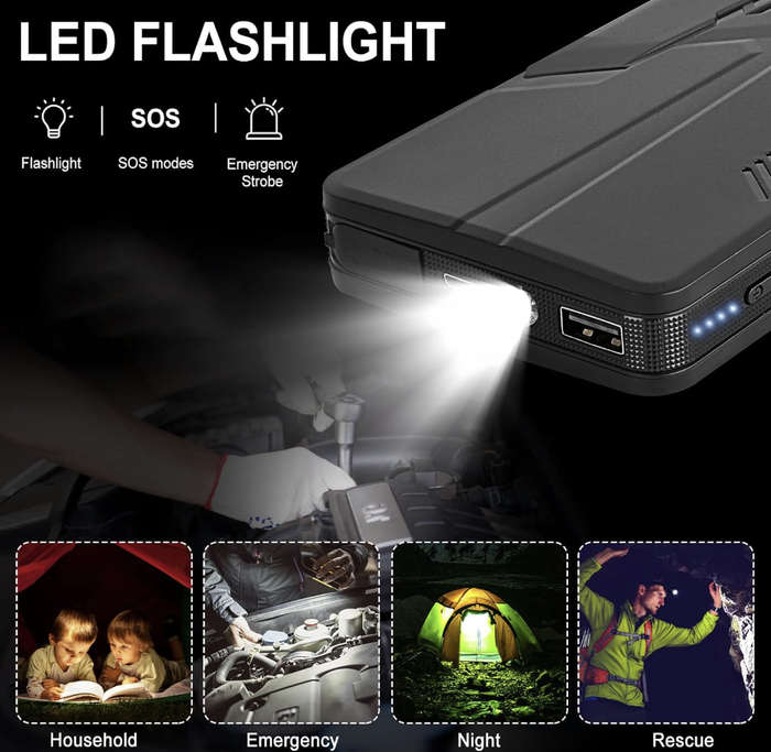 Portable Jump Starter (30000mAh, 12V)