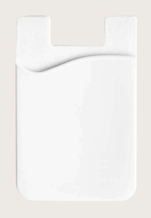 2 card Adhesive Cellphone Card Holder (White)