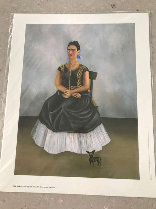 STUNNING!!!! UNDAMAGED SEALED PRINT - FRIDA KAHLO ITZCUINTLI DOG WITH ME!!!