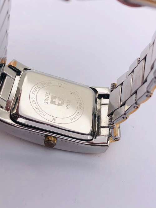 *SWISS HILLS QUARTZ MENS WATCH* TWO TONE!