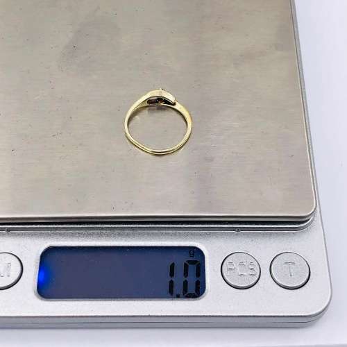 *9CT GOLD SPLIT CYCLOPS DIAMOND RING* R1 BIDS