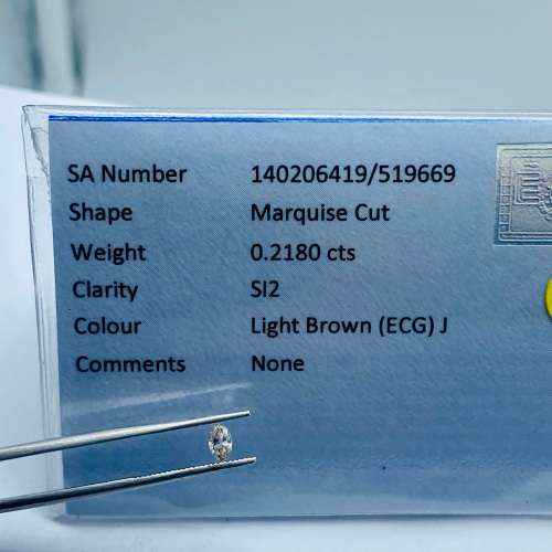*EGL 0.21CT MARQUISE CUT DIAMOND* WITH CERTIFICATE!
