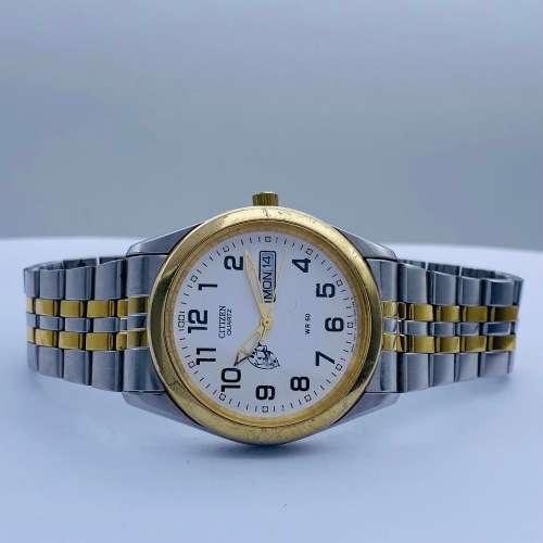*EXCELLENT CITIZEN TWO-TONE DAY-DATE MENS WATCH*R1 BIDS!