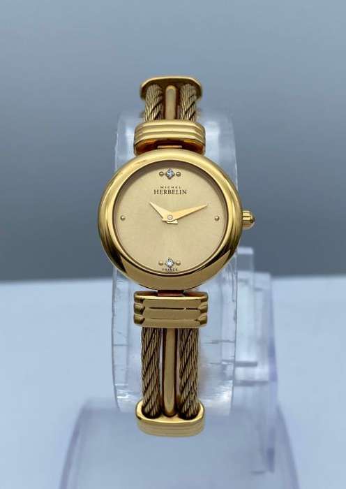 ***MICHEL HERBELIN PARIS GOLD MESH DRESS WATCH* R1 BIDS!**
