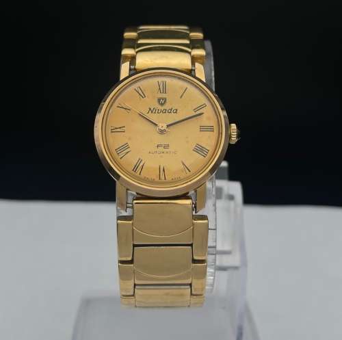 RETAIL:R5000 - NIVADA SWISS F2 AUTOMATIC GOLD MENS WATCH!