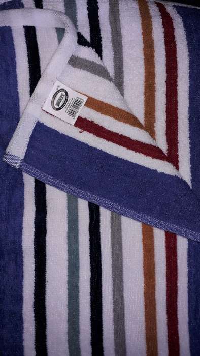 Cotton Beach Towel - Multi-Coloured Stripes