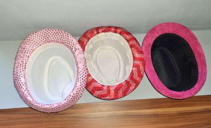 Three quirky ladies` hats