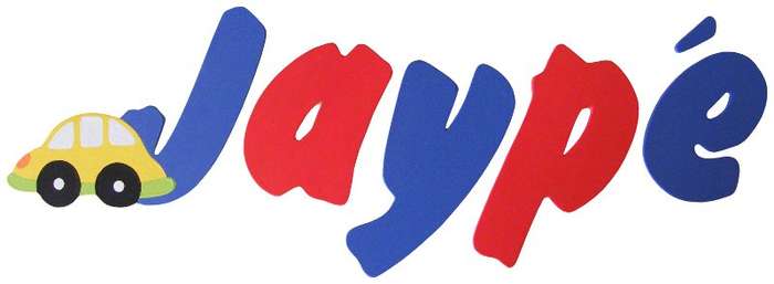 Red & Blue Car Wooden Alphabet Letters