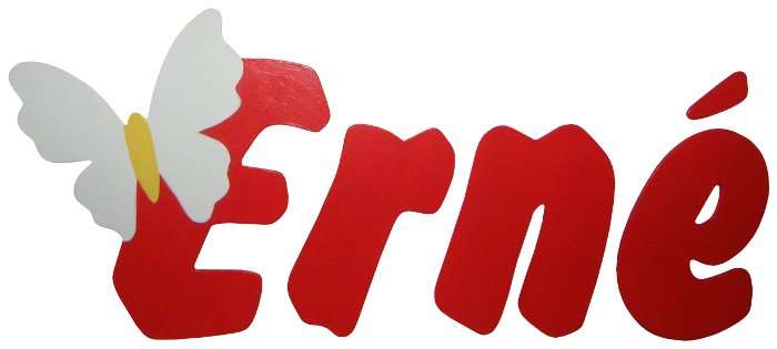 Red and White Butterfly Wooden Alphabet Letters
