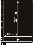 PRINZ PROFIL BLACK STOCKBOOK STAMP ASCETATE PAGES ONE DIVISION 267MM PER STRIP PER 5 PAGES PACKET