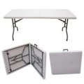 CENTRE FOLDING RECTANGULAR HARD PLASTIC TABLE
