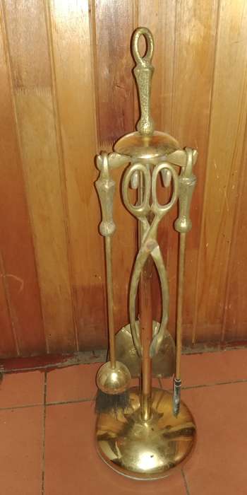 Fire set heavy brass
