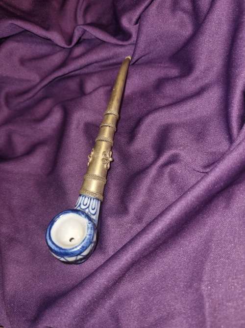 Blue and white pipe
