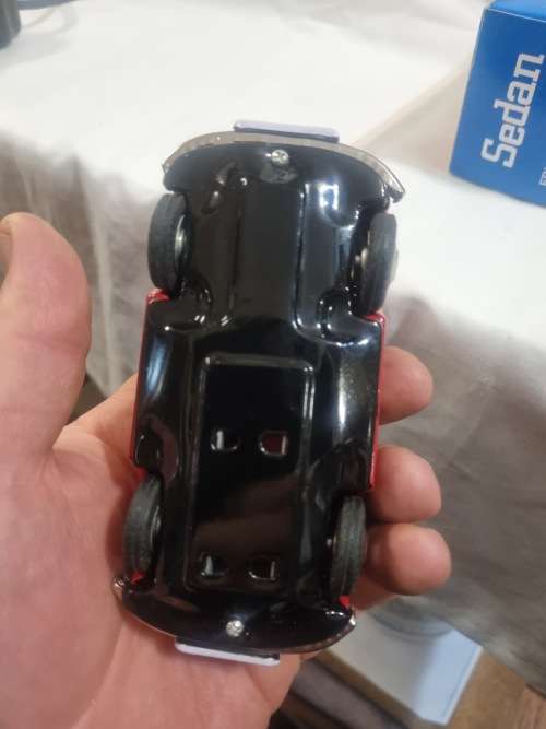 Red tinplate vw car