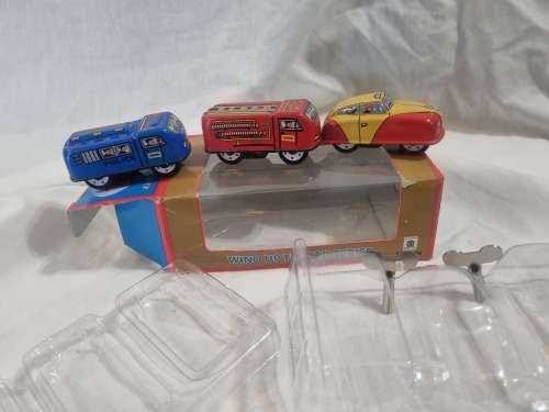Tinplate miniature car set of 3