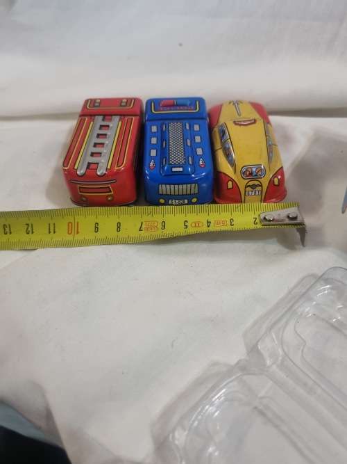 Tinplate miniature car set of 3