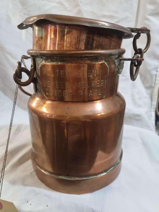 Copper/Copper plated ?? milk can