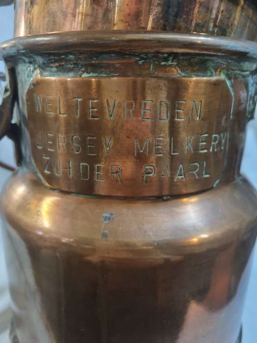 Copper/Copper plated ?? milk can