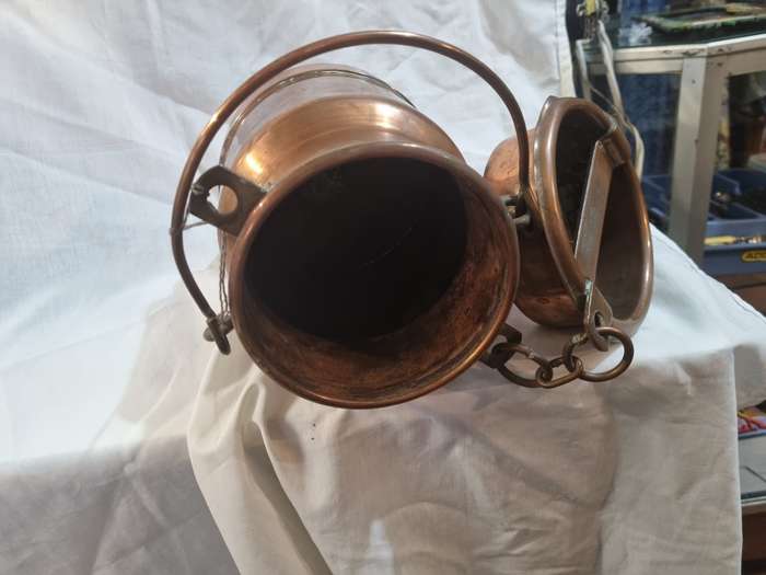 Copper/Copper plated ?? milk can