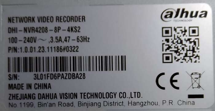 8 Channel Dahua NVR with 2TB HDD - DHI-NVR4208-8P-4KS2