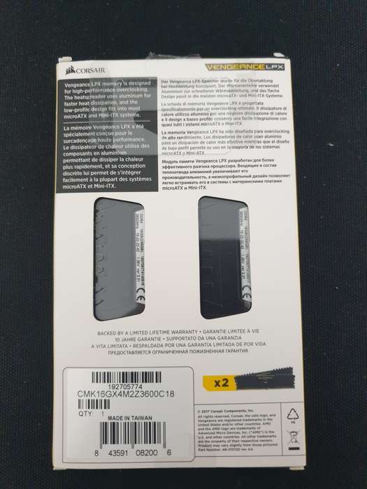 Corsair Vengeance LPX DDR4 3600 Mhz 16GB Kit(Offers Welcome)
