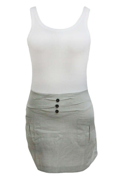STYLISH DOUBLE POCKET DETAIL MINI DRESS