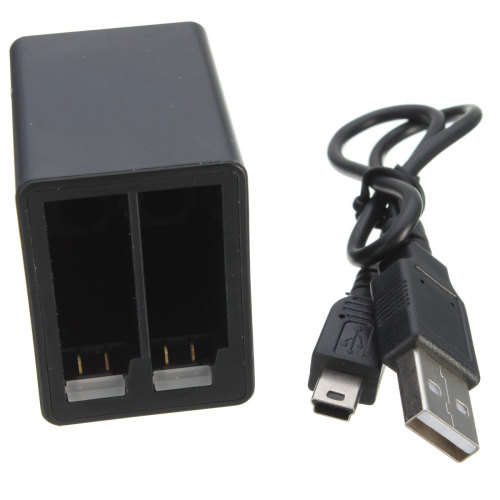 Dual 4.2V 800mA Li-ion Battery Slots Power Charger For GoPro HD Hero 4