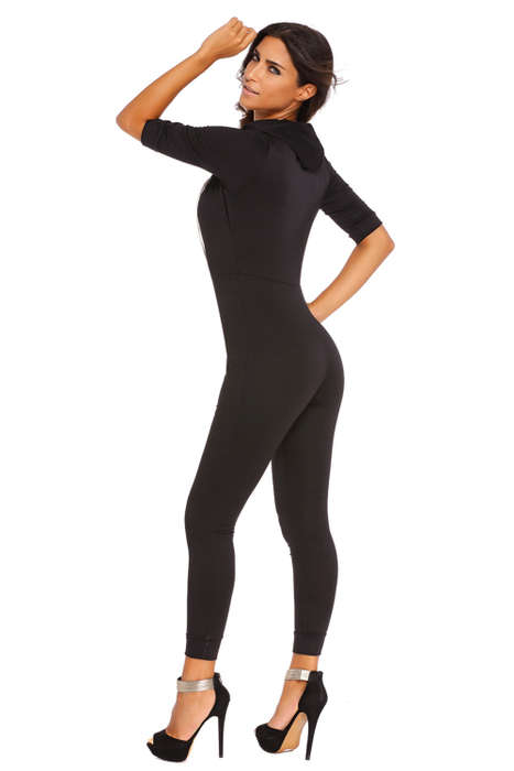STYLISH HOODED WITH DRAW STRING JUMPSUIT
