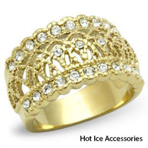 **INTERNATIONAL SHIPPING** GOLD PLATED SIMULATED DIAMOND RING*NO COMBINED SHIPPING