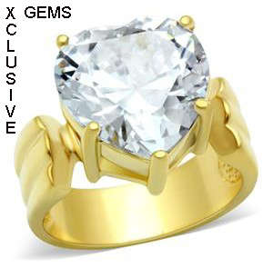 * R35 POSTAGE* 18K GOLD PLATED SIMULATED DIAMOND LADIES RING