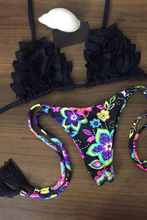 FANTASTIC FRILLY TOP DETAIL BIKINI
