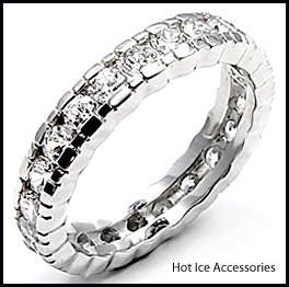**INTERNATIONAL POSTAGE** 18K WHITE GOLD PLATED SIMULATED DIAMOND RING