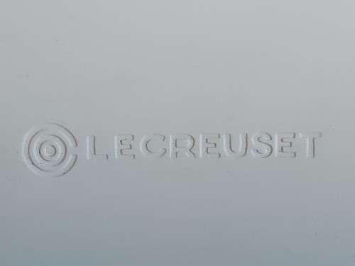 STUNNING LE CREUSET LARGE WHITE CERAMIC TWIN HANDLED RECTANGULAR PLATTER