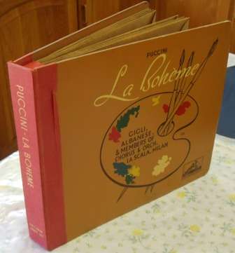 His Master's Voice: Puccini - La Boheme. 13 x 78 speed vinyl records in an Album